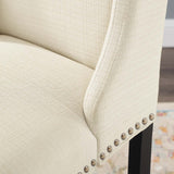 Baron Beige Upholstered Fabric Counter Stool - Ornate Home