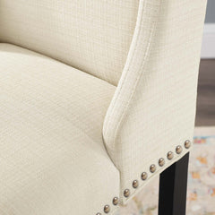 Baron Beige Upholstered Fabric Counter Stool - Ornate Home