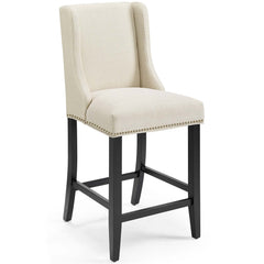 Baron Beige Upholstered Fabric Counter Stool (Set of 2) - Ornate Home