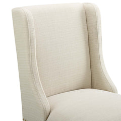 Baron Beige Upholstered Fabric Counter Stool (Set of 2) - Ornate Home