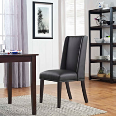 Baron Black Vegan Leather Dining Chair - Ornate Home