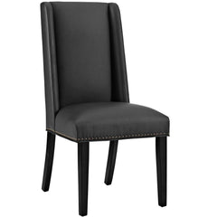 Baron Black Vinyl Dining Chair (Set of 4) - Ornate Home