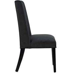 Baron Black Vinyl Dining Chair (Set of 4) - Ornate Home