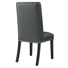 Baron Gray Vegan Leather Dining Chair - Ornate Home