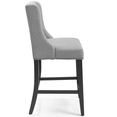 Baron Light Gray Upholstered Fabric Counter Stool (Set of 2) - Ornate Home