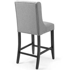 Baron Light Gray Upholstered Fabric Counter Stool (Set of 2) - Ornate Home