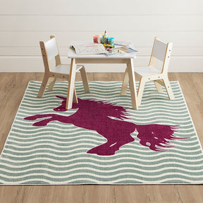 Baron Sage Green/Fuchsia Area Rug - Ornate Home