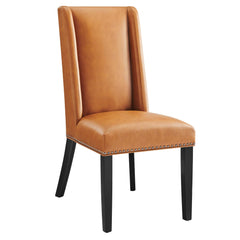 Baron Tan Vegan Leather Dining Chair - Ornate Home