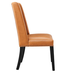 Baron Tan Vegan Leather Dining Chair - Ornate Home