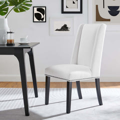 Baron White Fabric Dining Chair - Ornate Home