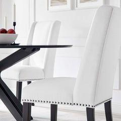 Baron White Fabric Dining Chair - Ornate Home