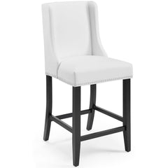 Baron White Faux Leather Counter Stool - Ornate Home