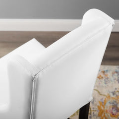 Baron White Faux Leather Counter Stool - Ornate Home