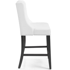 Baron White Faux Leather Counter Stool (Set of 2) - Ornate Home