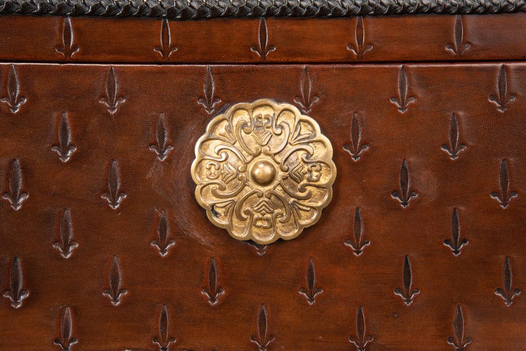 Baron's Red Leather Box - Ornate Home