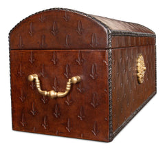 Baron's Red Leather Box - Ornate Home