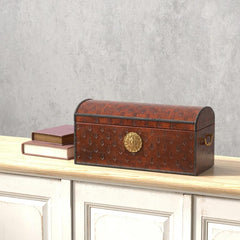 Baron's Red Leather Box - Ornate Home