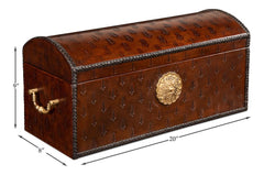 Baron's Red Leather Box - Ornate Home