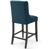 Baronet Azure Tufted Button Upholstered Fabric Counter Stool - Ornate Home