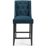 Baronet Azure Upholstered Fabric Counter Bar Stool (Set of 2) - Ornate Home