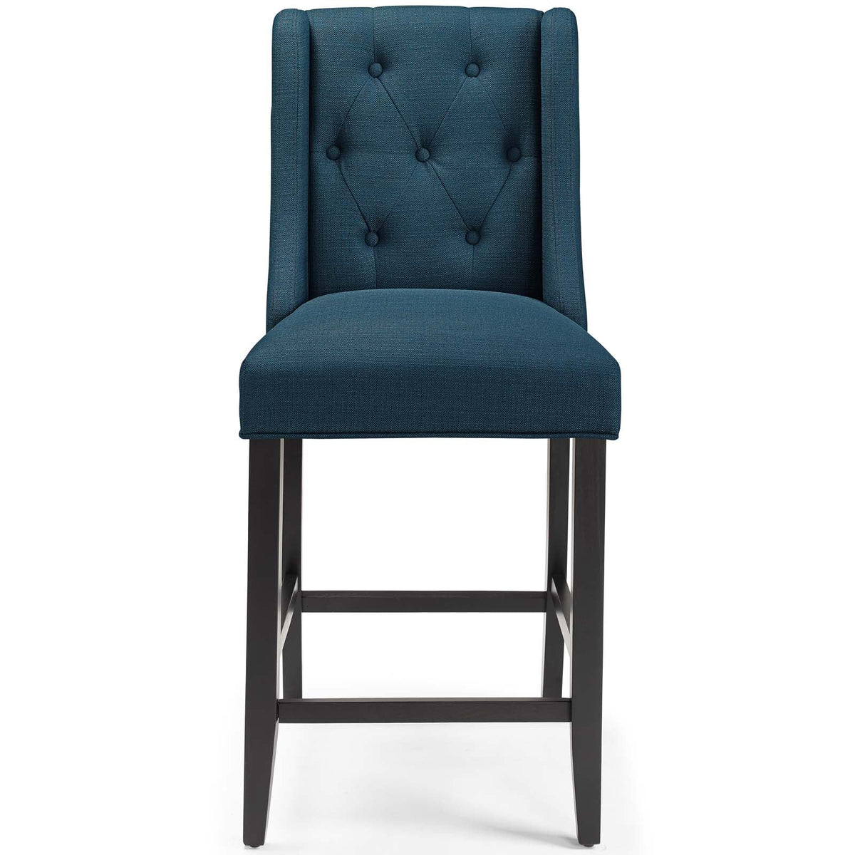 Baronet Azure Upholstered Fabric Counter Bar Stool (Set of 2) - Ornate Home