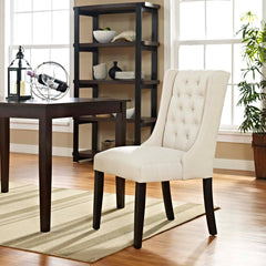 Baronet Beige Button Tufted Fabric Dining Chair - Ornate Home