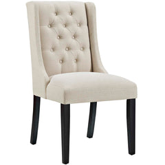 Baronet Beige Button Tufted Fabric Dining Chair - Ornate Home