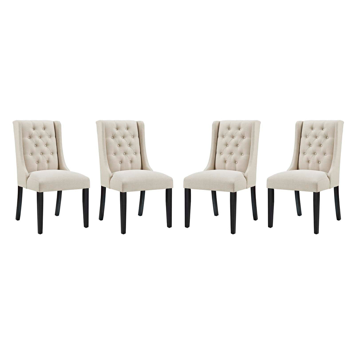 Baronet Beige Fabric Dining Chair (Set of 4) - Ornate Home