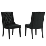 Baronet Black Performance Velvet Dining Chairs (Set of 2) - Ornate Home