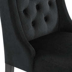 Baronet Black Performance Velvet Dining Chairs (Set of 2) - Ornate Home