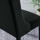 Baronet Black Performance Velvet Dining Chairs (Set of 2) - Ornate Home