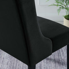 Baronet Black Performance Velvet Dining Chairs (Set of 2) - Ornate Home