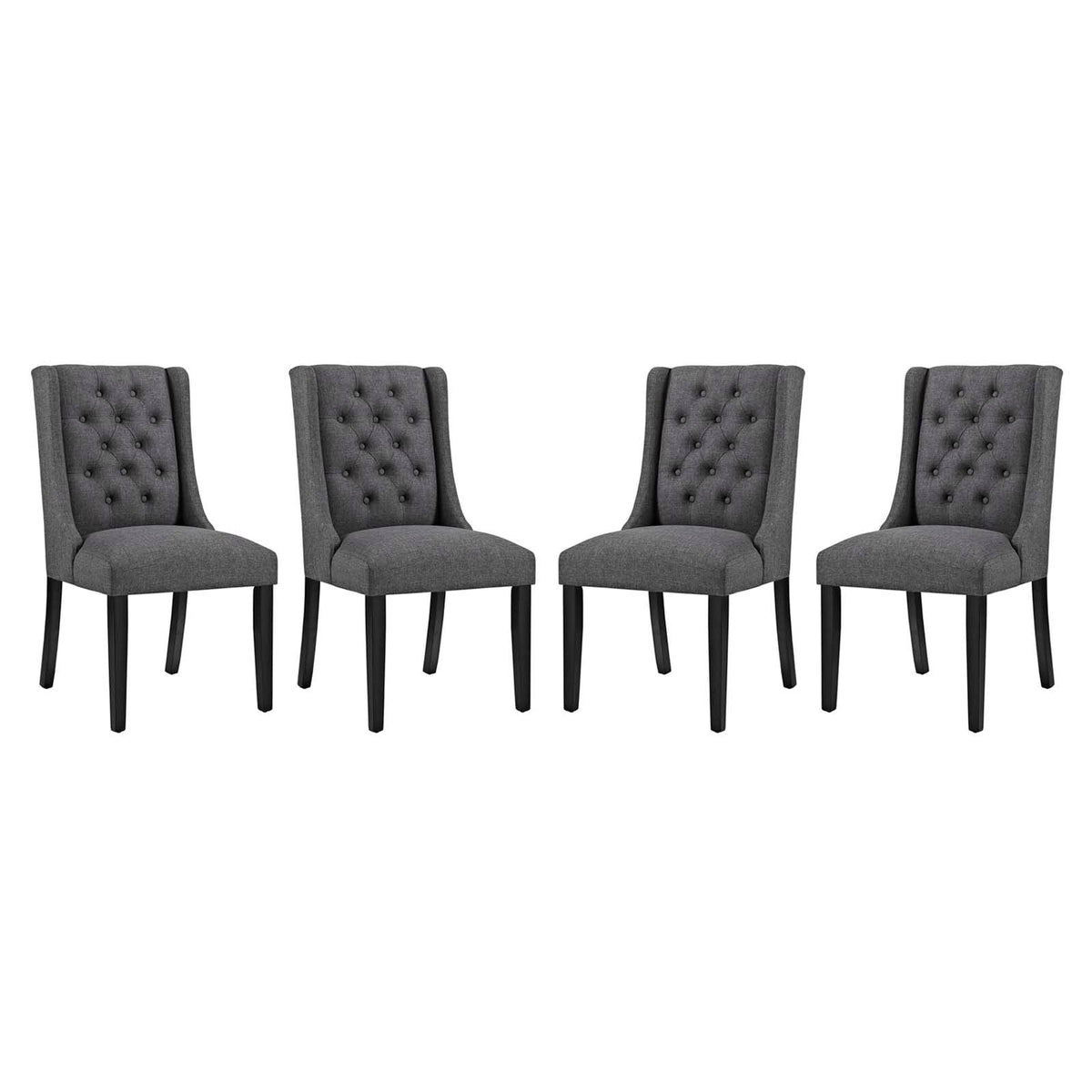 Baronet Gray Fabric Dining Chair (Set of 4) - Ornate Home