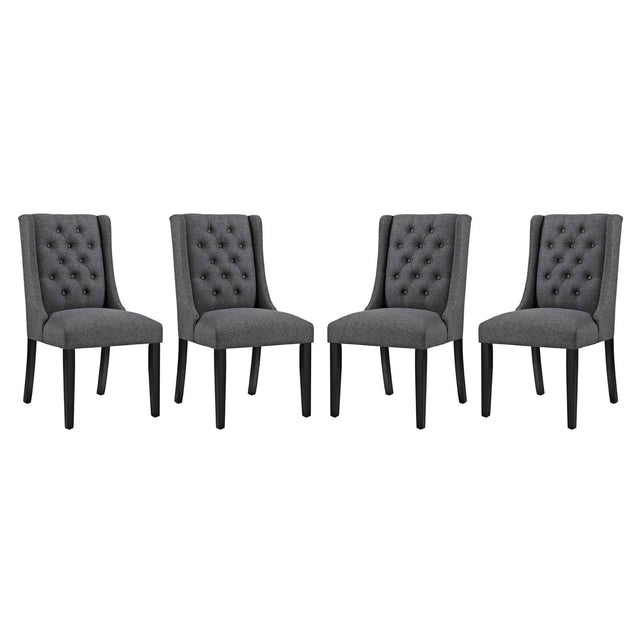 Baronet Gray Fabric Dining Chair (Set of 4) - Ornate Home