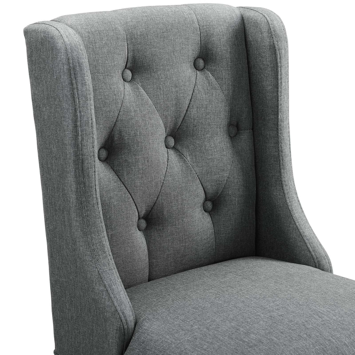 Baronet Gray Tufted Button Upholstered Fabric Counter Stool - Ornate Home