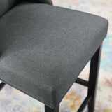 Baronet Gray Tufted Button Upholstered Fabric Counter Stool - Ornate Home