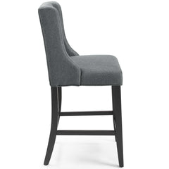 Baronet Gray Upholstered Fabric Counter Bar Stool (Set of 2) - Ornate Home