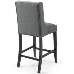 Baronet Gray Upholstered Fabric Counter Bar Stool (Set of 2) - Ornate Home