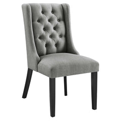 Baronet Light Gray Button Tufted Fabric Dining Chair - Ornate Home