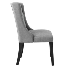 Baronet Light Gray Button Tufted Fabric Dining Chair - Ornate Home