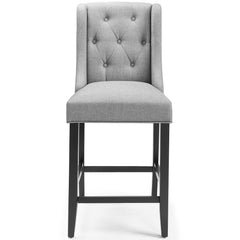 Baronet Light Gray Upholstered Fabric Counter Bar Stool (Set of 2) - Ornate Home