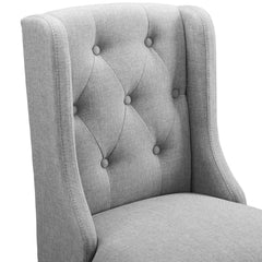Baronet Light Gray Upholstered Fabric Counter Bar Stool (Set of 2) - Ornate Home
