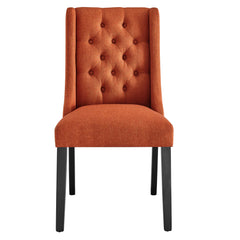 Baronet Orange Button Tufted Fabric Dining Chair - Ornate Home