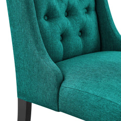 Baronet Teal Button Tufted Fabric Dining Chair - Ornate Home