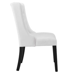 Baronet White Button Tufted Fabric Dining Chair - Ornate Home