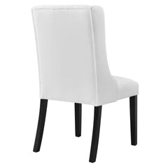 Baronet White Button Tufted Fabric Dining Chair - Ornate Home