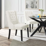 Baronet White Performance Velvet Dining Chairs (Set of 2) - Ornate Home