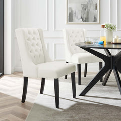 Baronet White Performance Velvet Dining Chairs (Set of 2) - Ornate Home