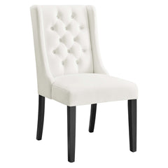 Baronet White Performance Velvet Dining Chairs (Set of 2) - Ornate Home