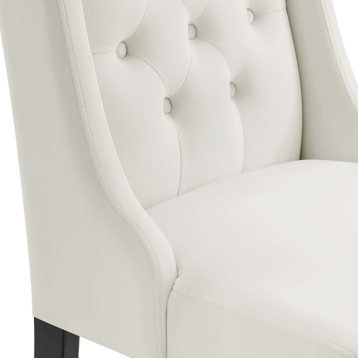 Baronet White Performance Velvet Dining Chairs (Set of 2) - Ornate Home